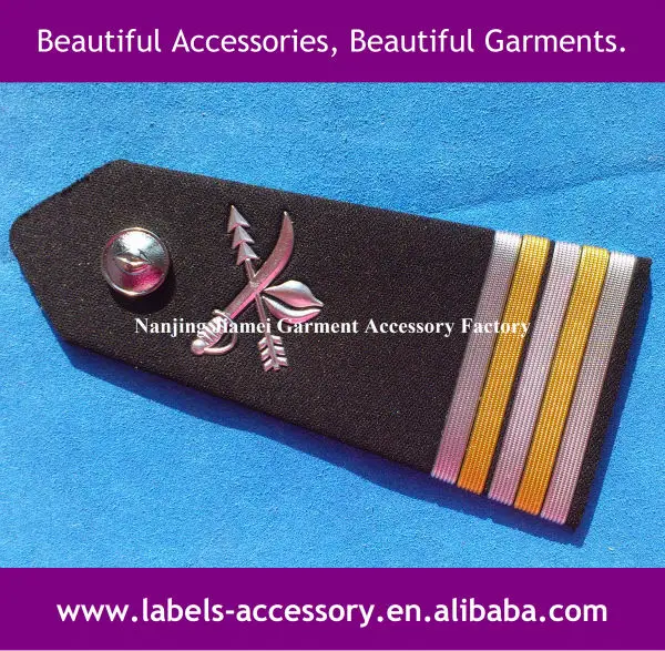 Custom Military Uniform Epaulette Shoulder Badge Collar Badge Wholesales from China Factory Jiamei Army Security Silicone Free