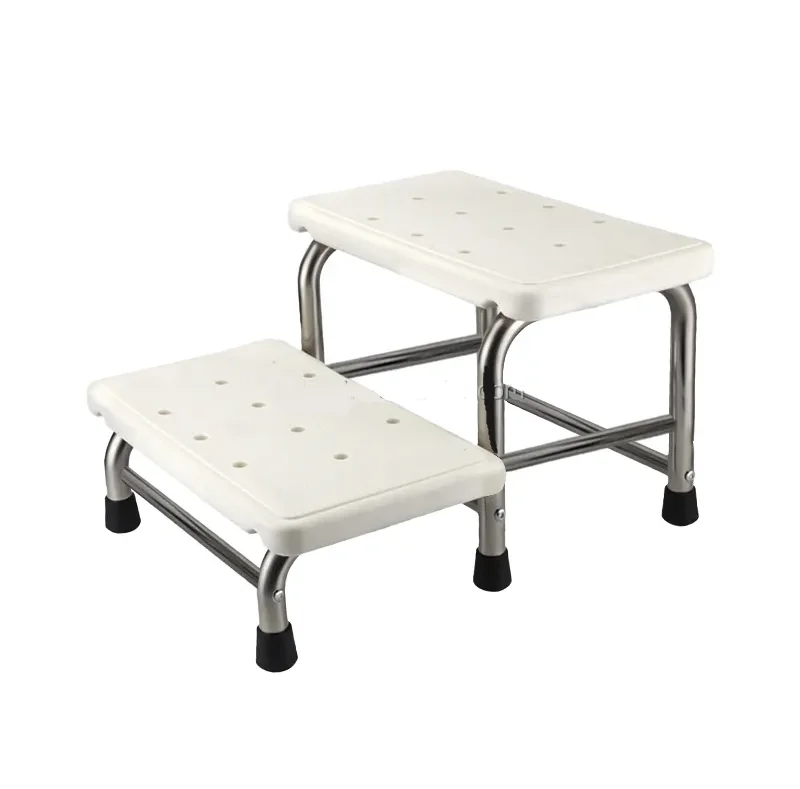 Stainless Steel Adjustable Non-Slip Step Stool Shower Stool Bath Step Stool for Bath Safety