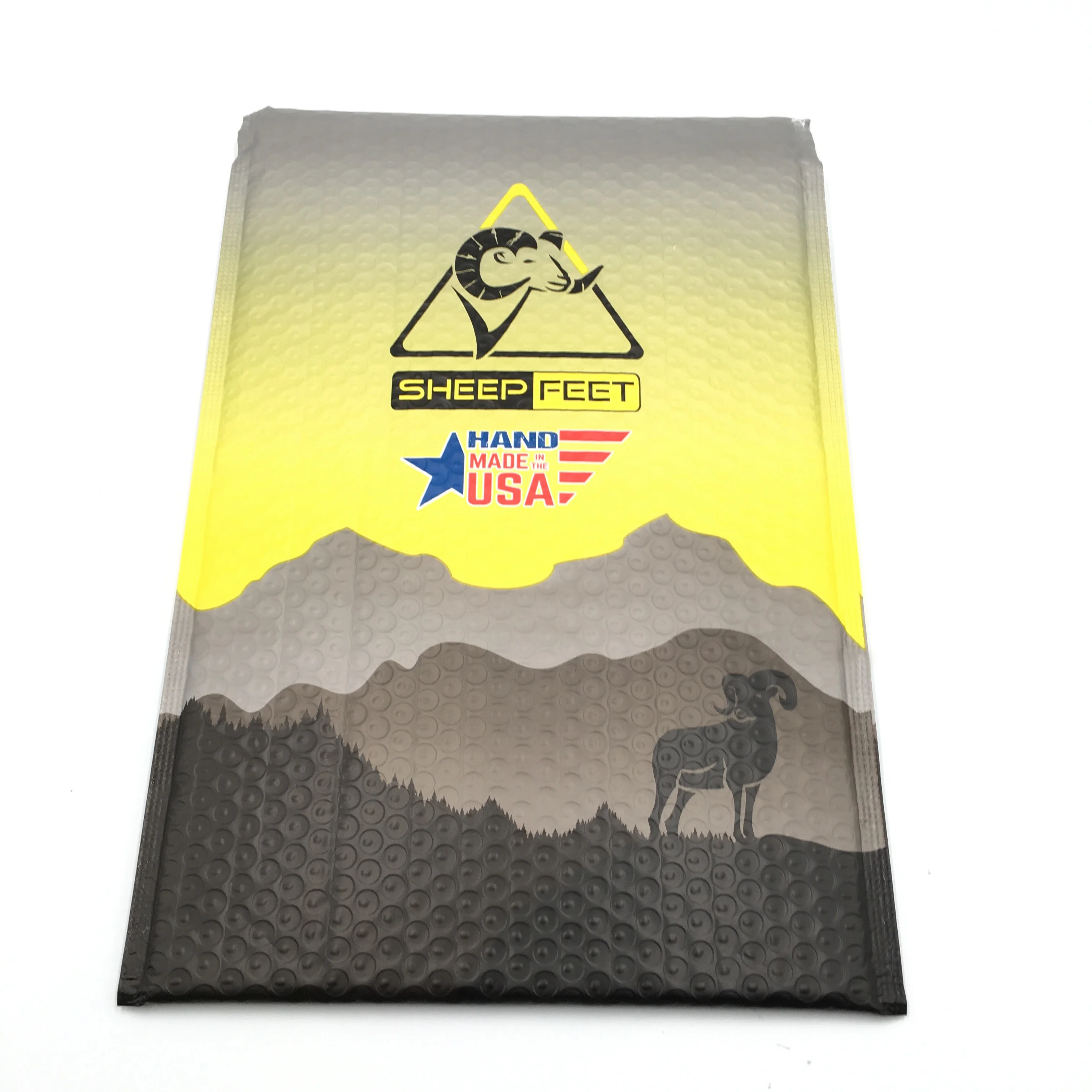 Custom Logo Printed Strong Self Seal Kraft Bubble Mailer Courier Air Mail Flyer Mailing Bags with Seal Strips