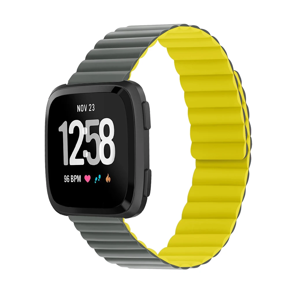 CM Заводской OEM оптовая цена спортивный силиконовый магнитный ремешок для часов Fitbit Versa 2 сменный резиновый ремешок для наручных часов для Versa 2