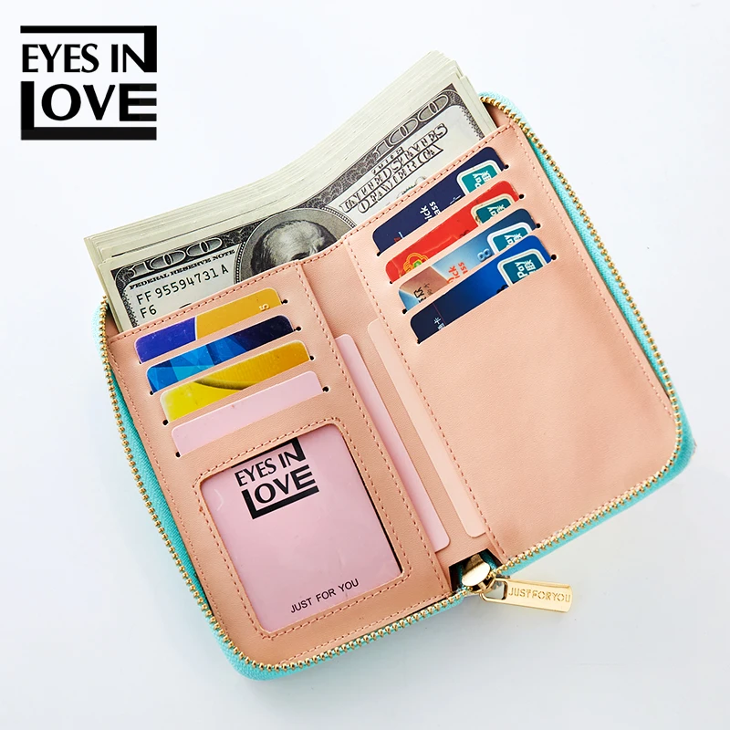 Functional Women Colorful Laser Phone Clutch Bag Lady Travel Long Zipper Coin Purse Wallet