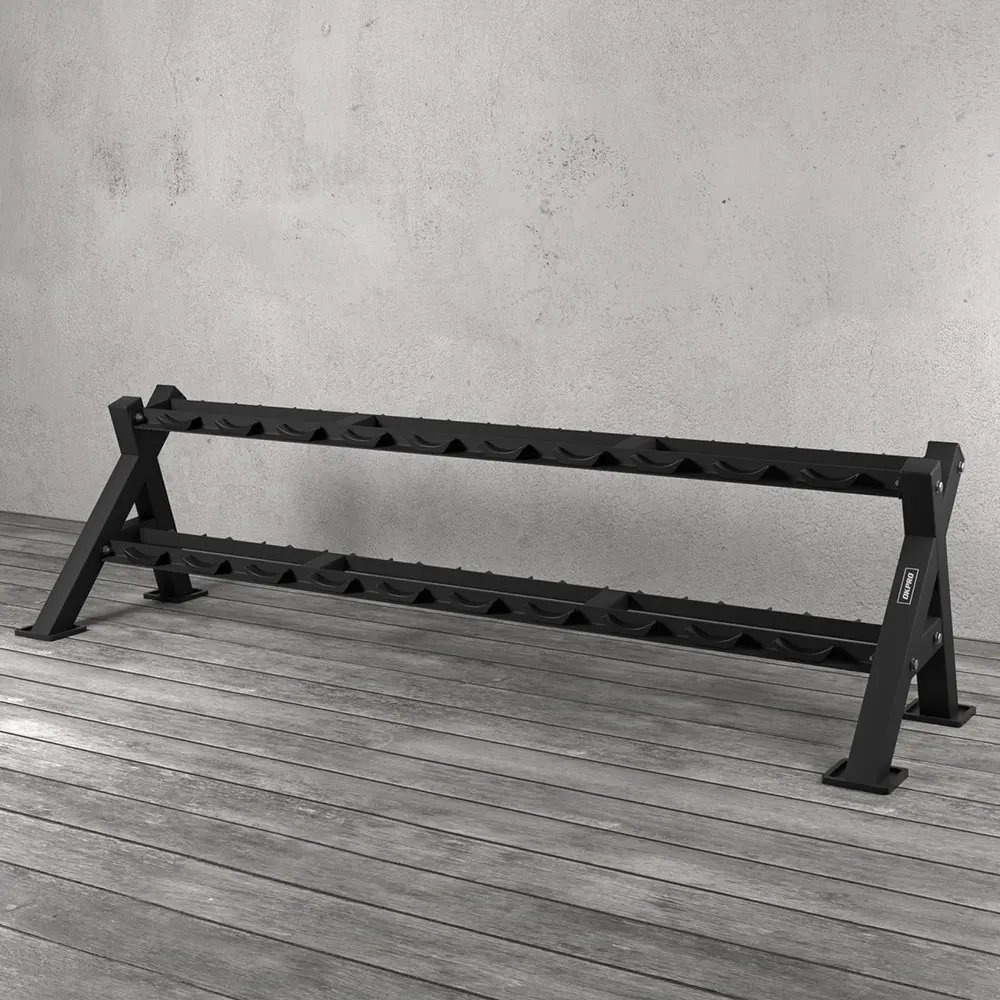 OKPRO Manufacturer New Design Gym Fitness Equipment Commercial 10 Pair 2 Tier Dumbbell Rack