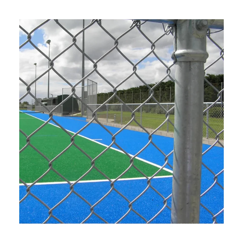 Low price galvanized diamond wire mesh chain link fence factory game fence
