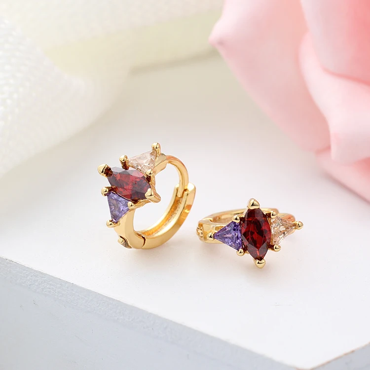 custom oem made in china cheap irregular plated bijouterie earring plated