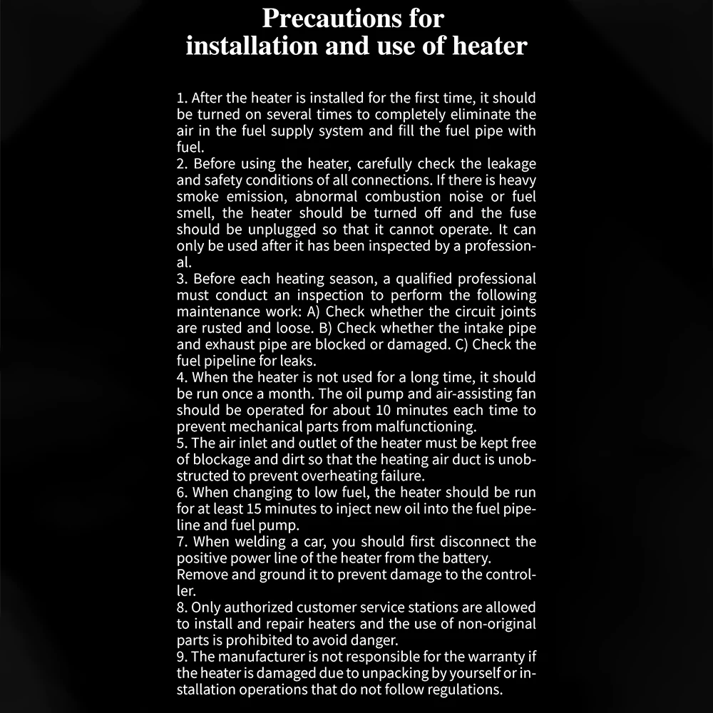 ND01003 Portable Diesel Air Conditioning Systems 12V 24V Truck Cab Diesel Air Conditioner 5-8Kw Plastic Parking Heaters