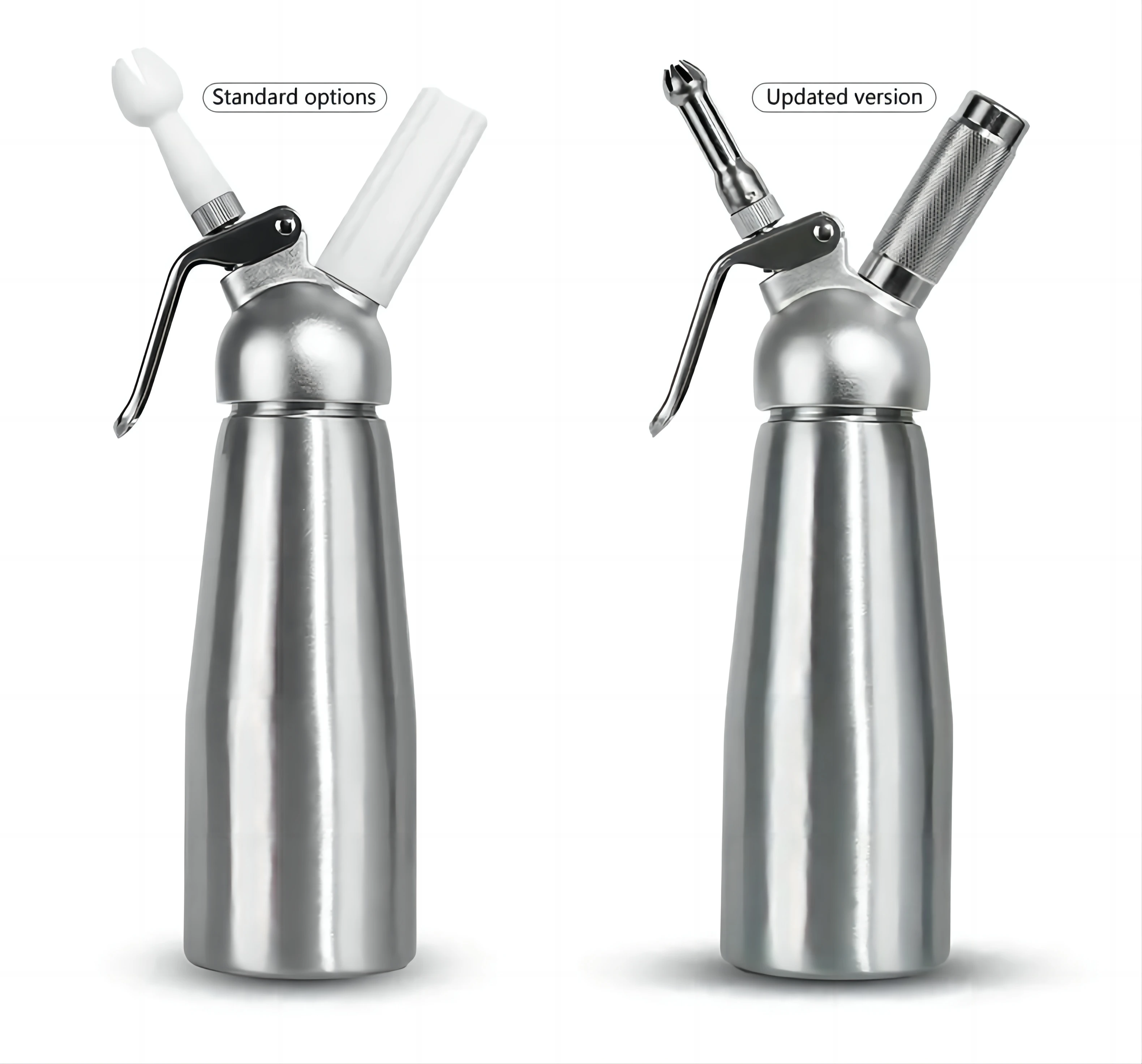 500Ml Commercial Aluminum Whipped Cream Dispenser Professional Whipping Siphon Cream Whipper For Homemade Creams And Sauces