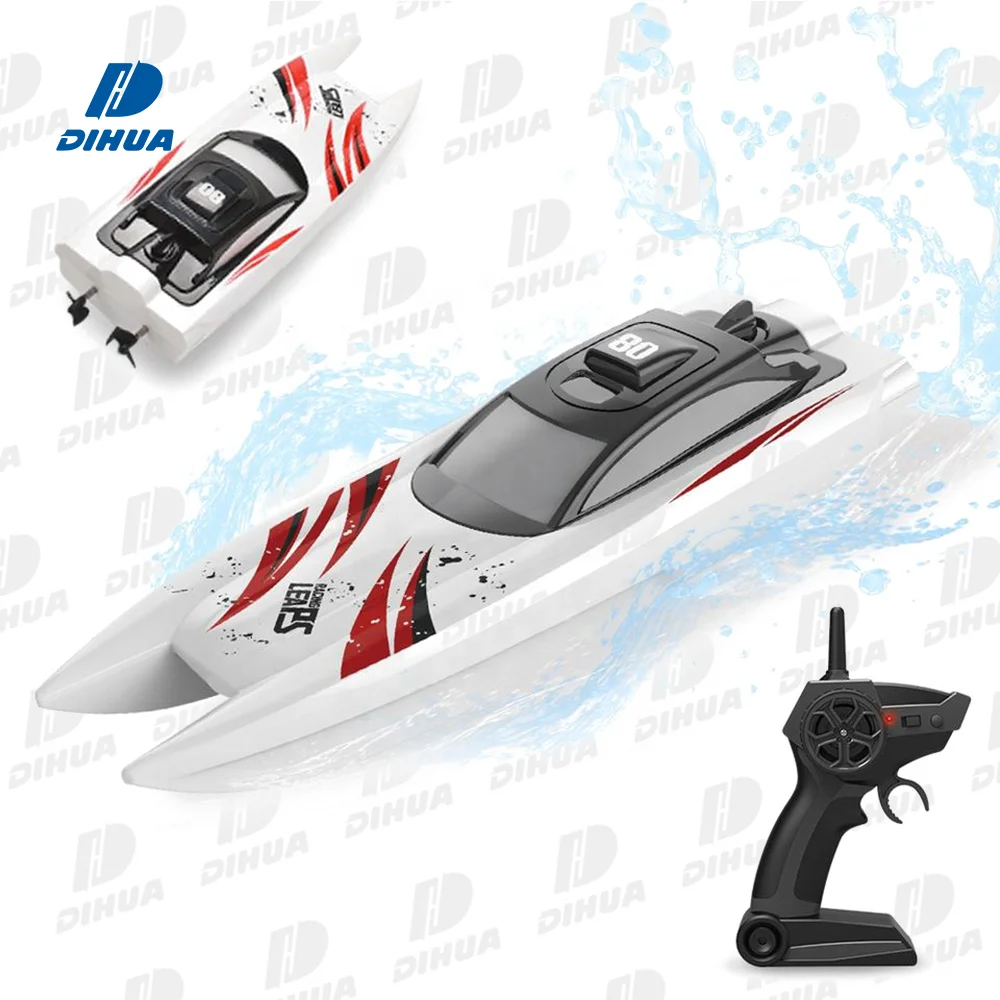 RC Ship 2.4Ghz Remote Control Boat for Kids and Adults High Speed Ship Dual Motors Self-Righting Racing Boat Pools and Lakes Toy