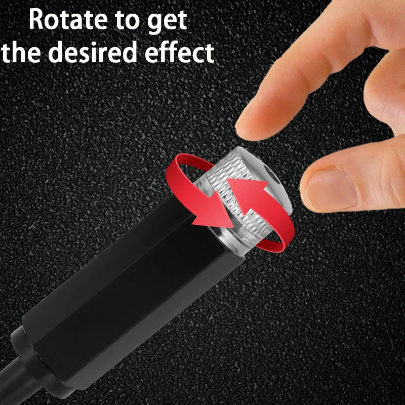 USB Adjustable Car Interior Ceiling Decor Roof Star Projection Night Light for Car Portable Car Mini Decorative Lamp