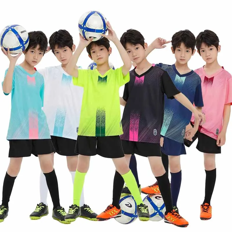 Wholesale Unisex Quick-Drying Football Sportswear Sublimation Print Soccer Jerseys with Personalized Name & Logo for Boys