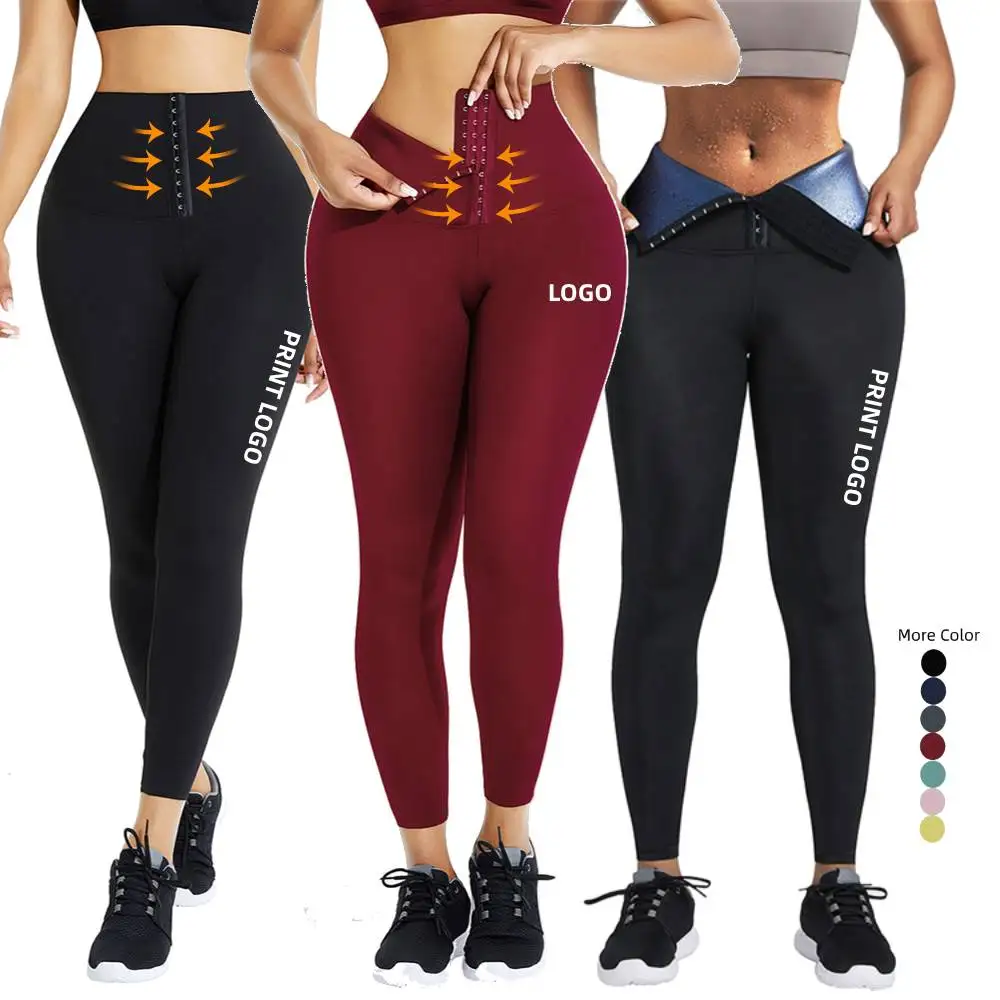 
2020 Wholesale Women Yoga Leggings Corset Abdomen Hip Enhancer Elastic Abdomen Fitness High Waist Pants 