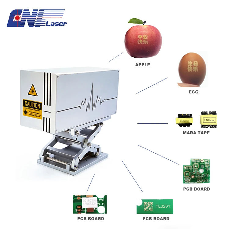 532nm 20kw deep engraving engraving pet Glass leather mobile phone charger Eggs marking tools laser marking machines System