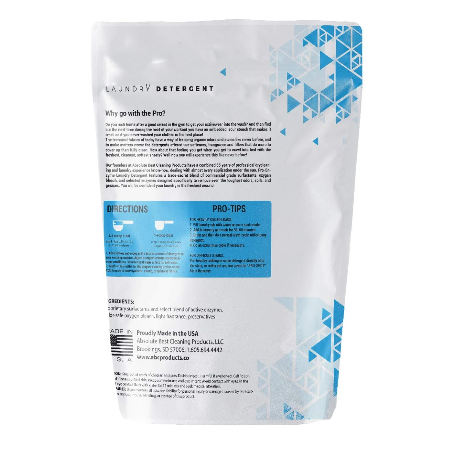 Non-Irritating Professional Strength Natural Active Active Enzymes Powerful Sweat Odor Stain Clothing Washing Powder Detergent