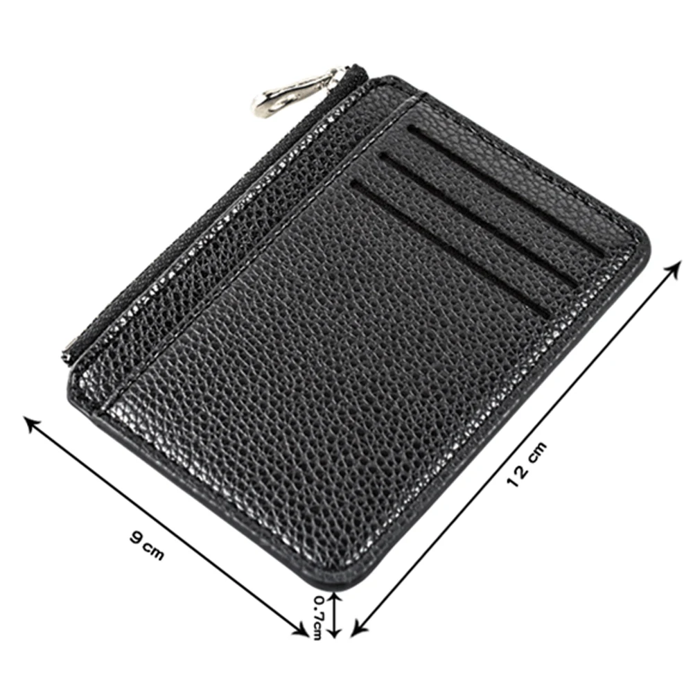 Hot sale Ladies Mini Fashion PU leather purse Ultra Slim card holder wallet and key chain bag for Women