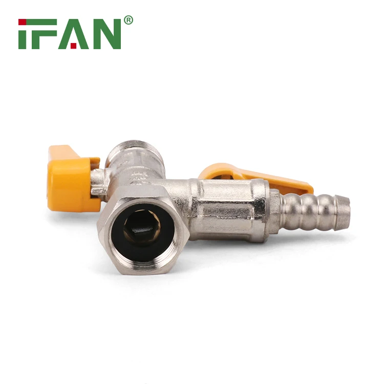 IFAN Cheaper Price Brass Valve Yellow Handle 1/2 Inch Gas Control Gas Valve