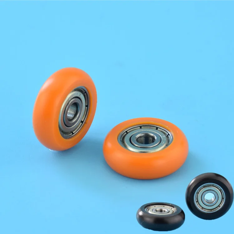 smooth 624zz nylon coated bearing roller pulley wheels 4 * 19 * 6mm for door and window wheel
