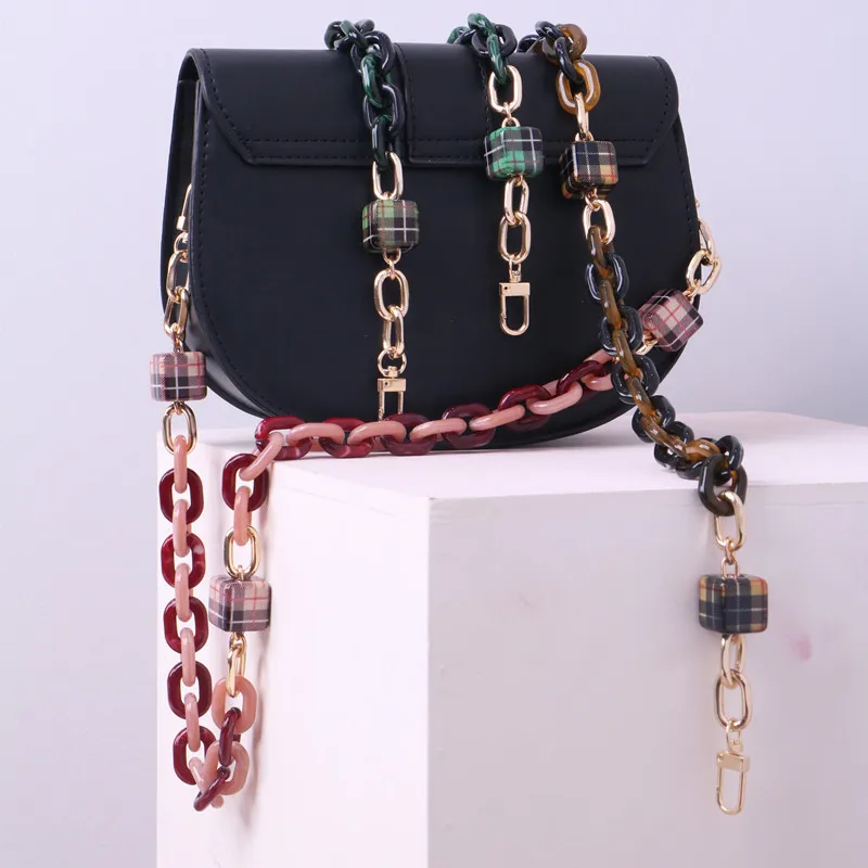 Wholesale 2022 New Design Shoulder Handles Ornament Accessories Acrylic Bag Decorative Chain Strap Handbags