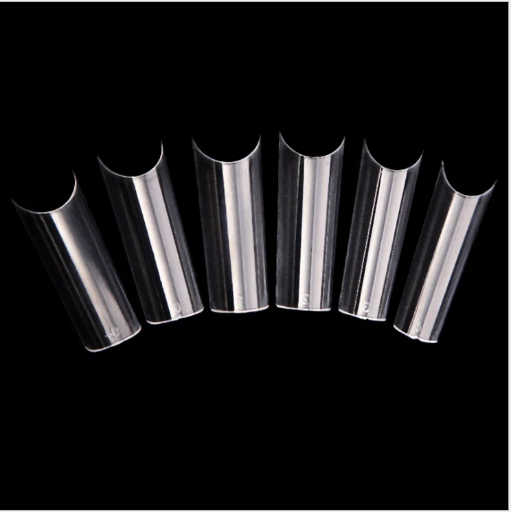
2021 popular selling press on long square artificial 550 pieces ABS French nail tips false 