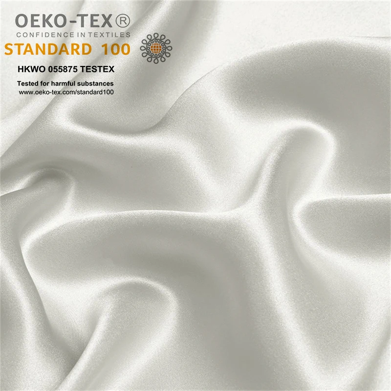 
OEKO TEX 100 wedding cocktail dress fabric Luxury Silk Grade 6A Silk 100% Pure Silk Thick 22momme Charmeuse Satin Wedding Dress  (1600262175348)