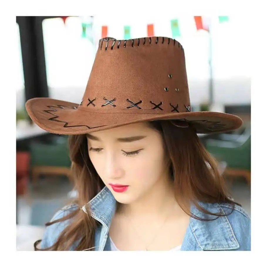 
Hot sale outdoor cowboy sun hat for men and women British big brim summer sun hat western cowboy hat 