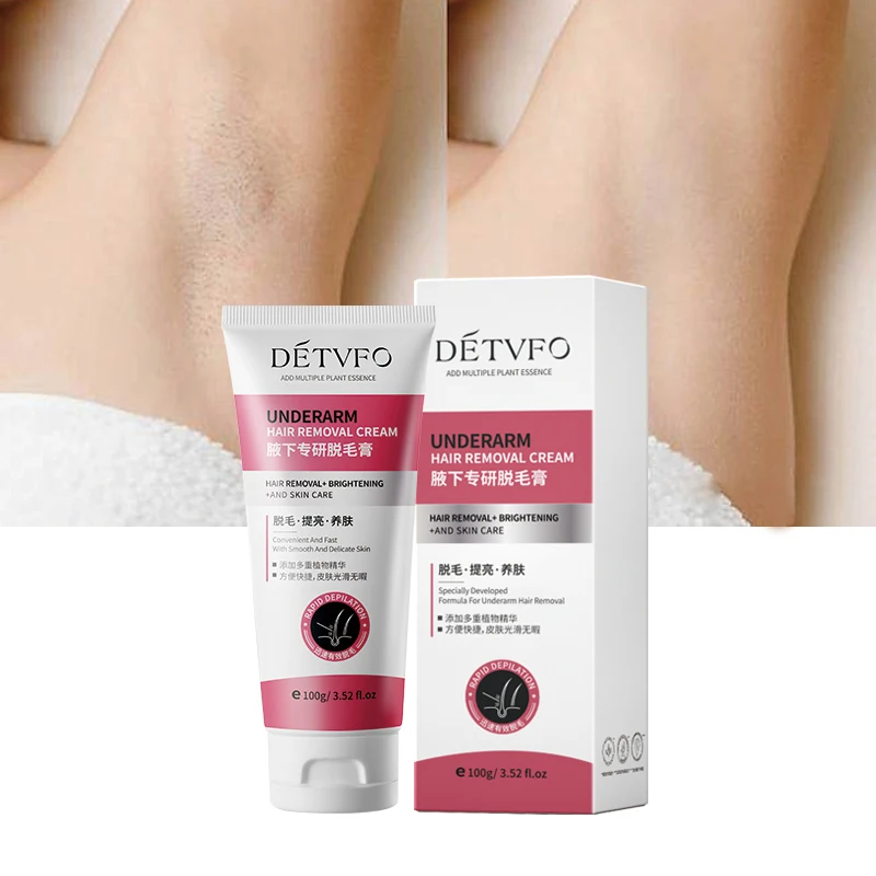 Private Label Best Natural Female Body Sensitive Skin Permanent Removal Hair Underarm Cream For Women