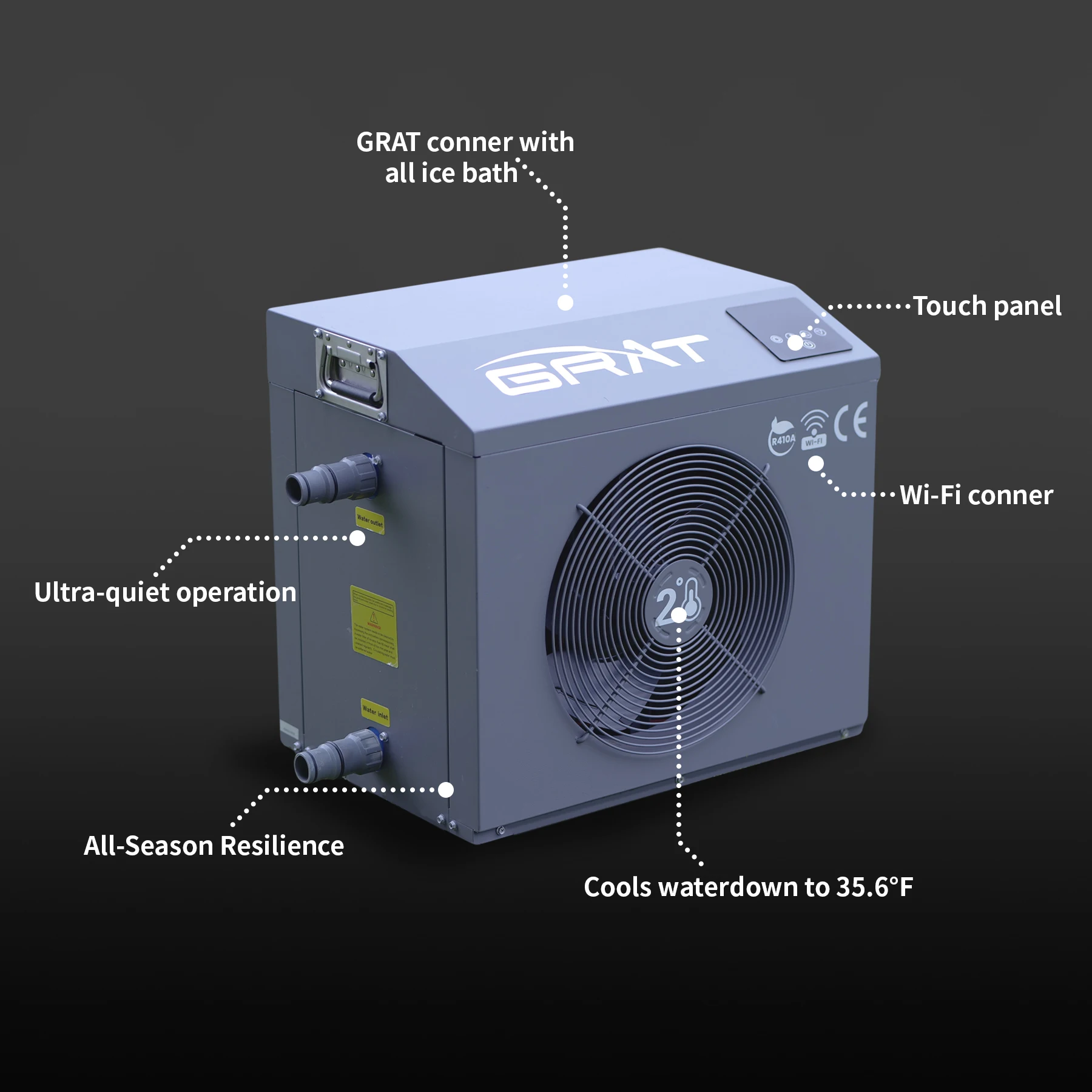 New Upgraded Mini Portable Cooling Heat Exchanger Water Ice Bath Hot SPA Chiller Machine