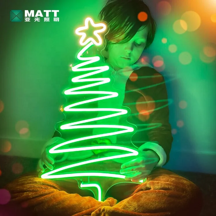 Матовая Прямая поставка 2022 новый стиль праздничный знак с Рождеством неоновая вывеска нет минимального заказа бесплатный дизайн Высокое качество для украшения вечеринки