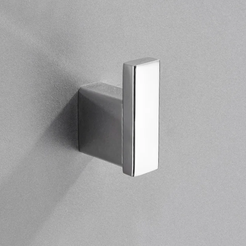 В наличии квадратный настенный крючок из нержавеющей стали 304 с одной ручкой крючки для одежды аксессуары ванной и