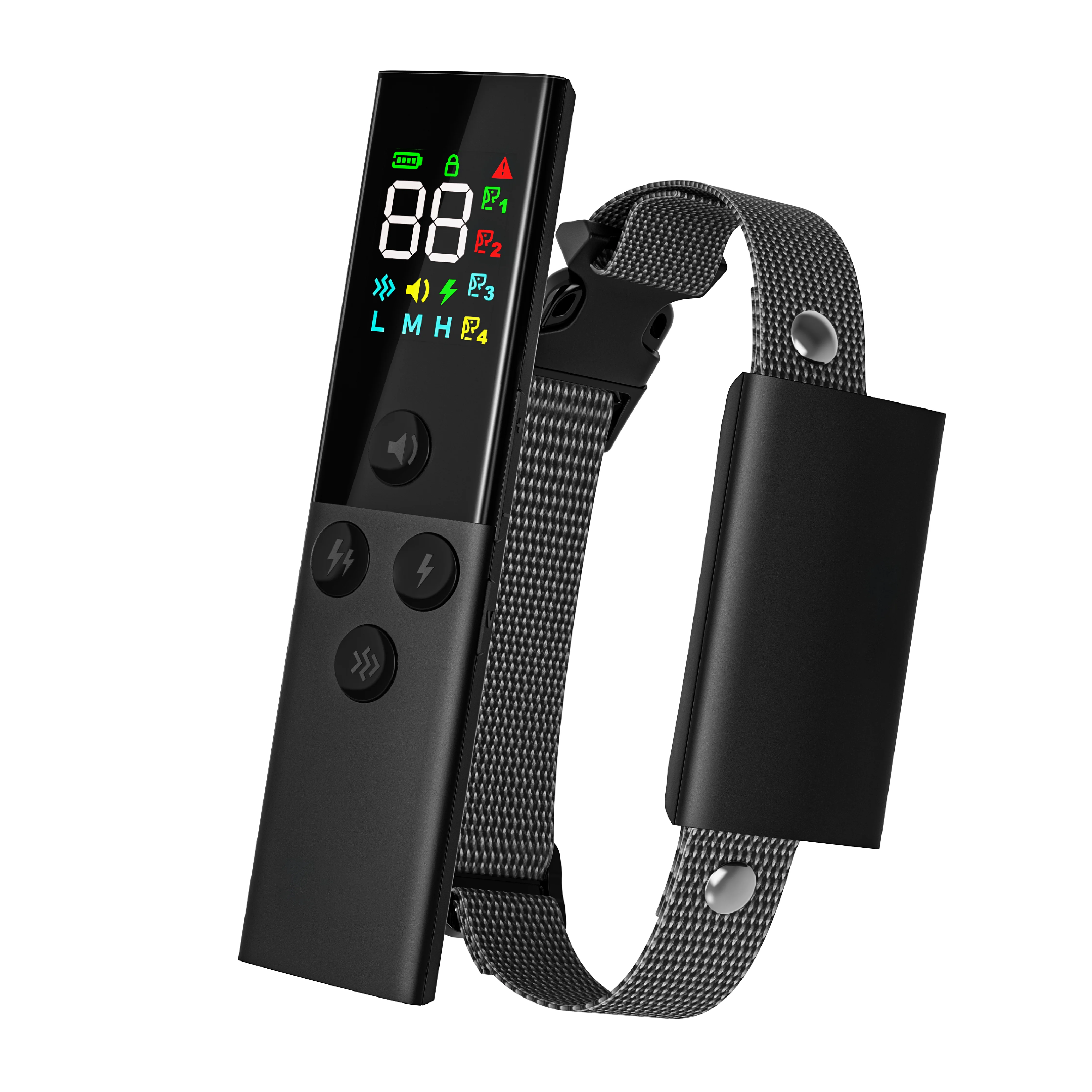 XCHO Large LED colorful Screen Dog Training Collar IPX7 Waterproof Remote Control Shock collar with 4 Training Modes all breeds