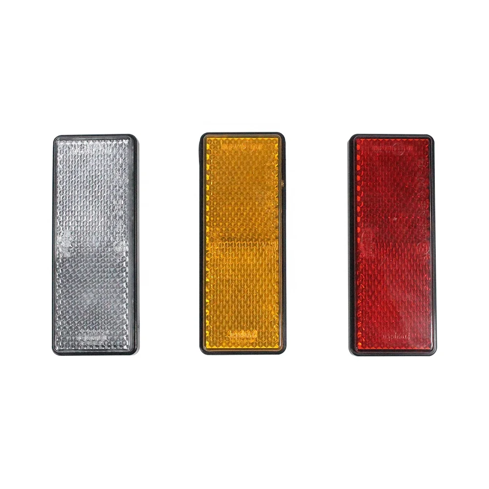 Emark ADR Self - Adhesive Amber Rectangle PC Reflex Reflector