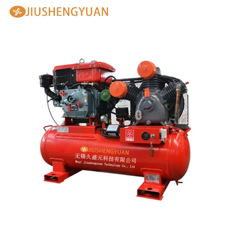 Jiushengyuan air-compressor best sale brand 20hp 15kw heavy duty diesel engine piston air compressor for mining