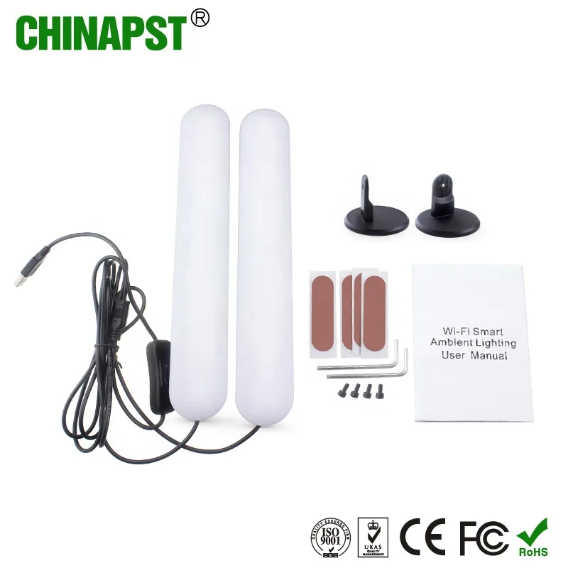 Christmas Hot Sale Tuya Wifi RGBCCT IR Music Ambient Double Lights Work with  Alexa and Google Assistance PST-FWWPA2