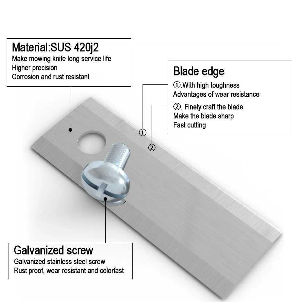 Stainless Carbon Steel Robotic Mower Blade Fit for Stiga