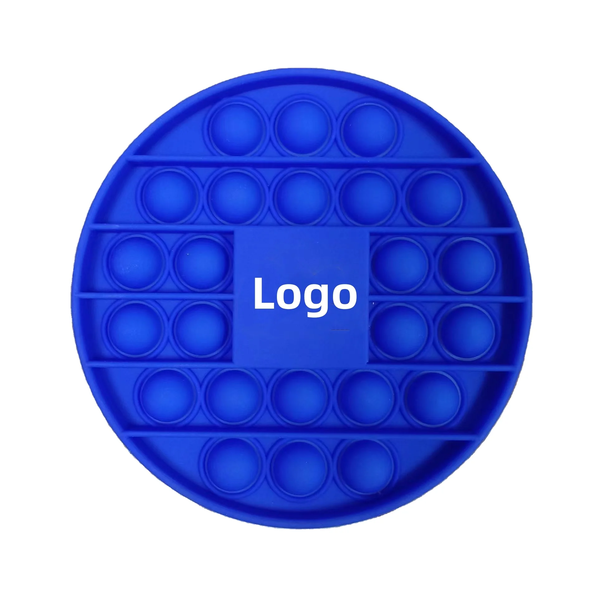 2024 Trending products Customized Logo Silicone Pop Toy Push Bubble Toy Stress Reliever Dimple Squeeze Fidget Sensory Toy