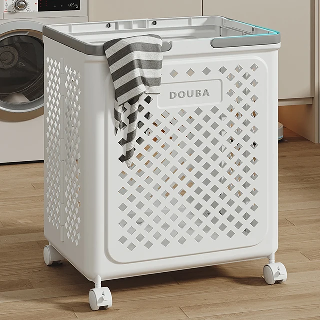 High Quality Bathroom  Laundry Organizer Plastic Foldable Laundry Basket Storage Baskets For Dirty Cloth