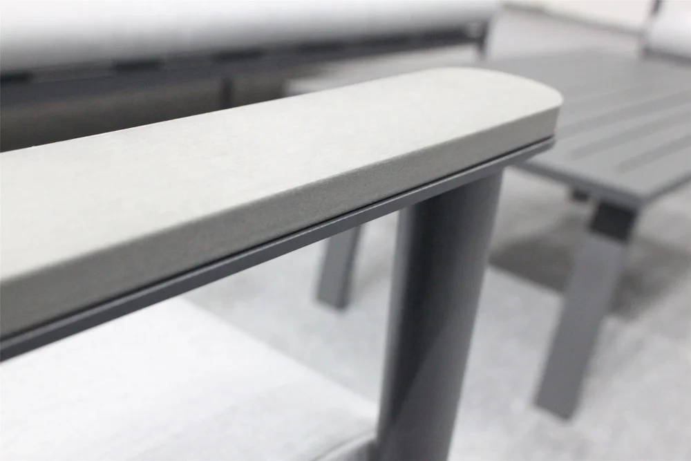 Luxury weather resistant outdoor garden furniture aluminum sofa set for patio