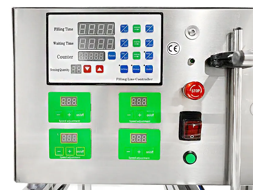 Fully Automatic 4 Heads Small Scale Glass Bottle Vial Beverage Juice Perfume Essential Oil Liquid Filling Machine With Conveyor