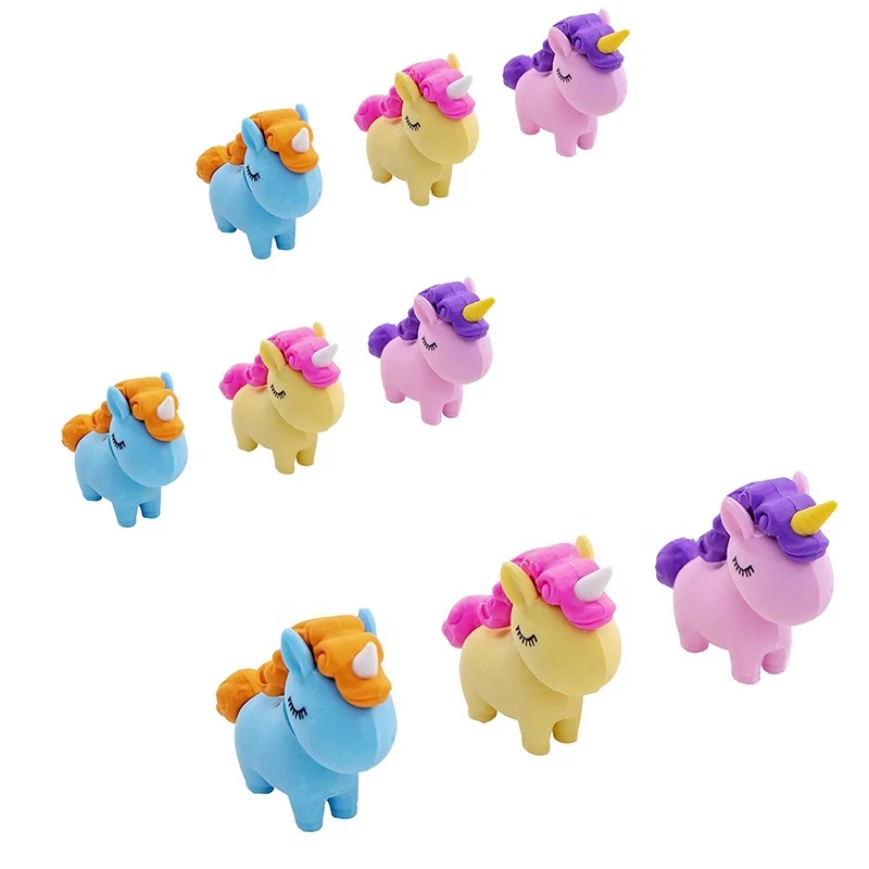 Unicorn Shaped Eraser Pen Writing Magic Eraser Commercial Giant School Animal Erasers Great learning incentive for Kids