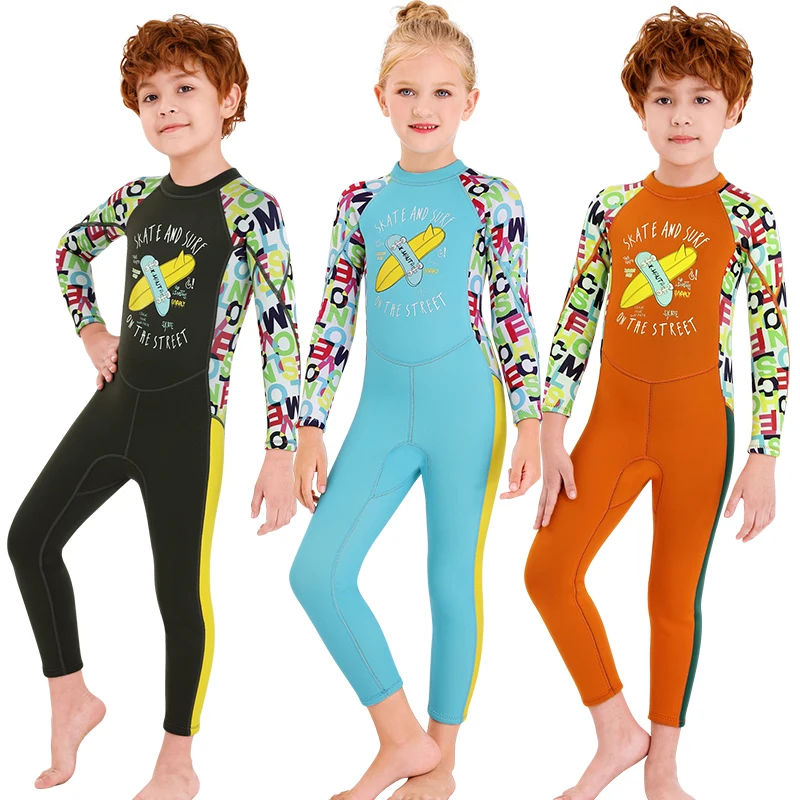 Hot Selling child swimwear long sleeve uv swimsuit kids protection uv swimwear rash guard upf 50 bikini swimwear