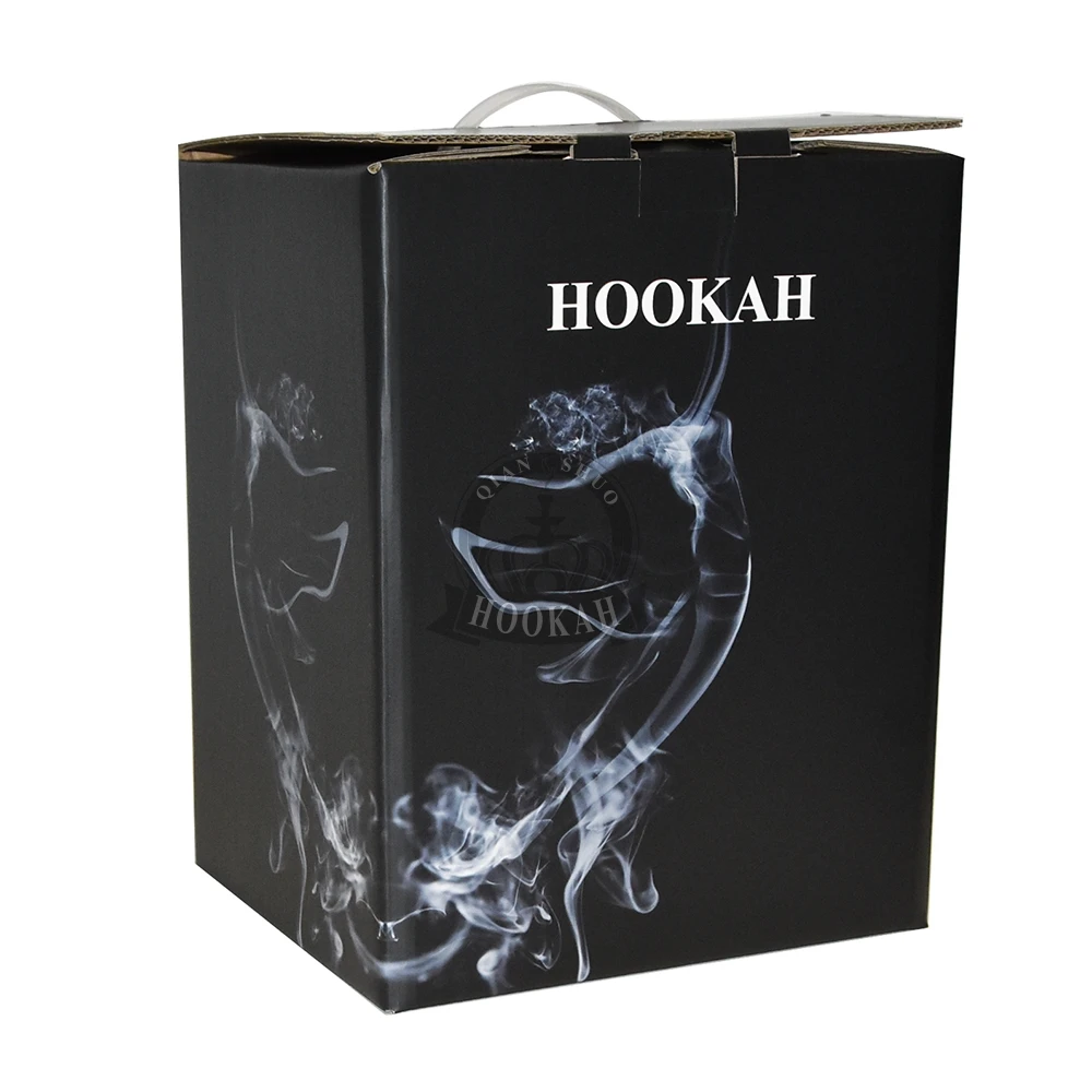 New design wholesale smoking taller cheap aluminum hookah shisha whole set glass hookah chicha with colorful patterns hookah