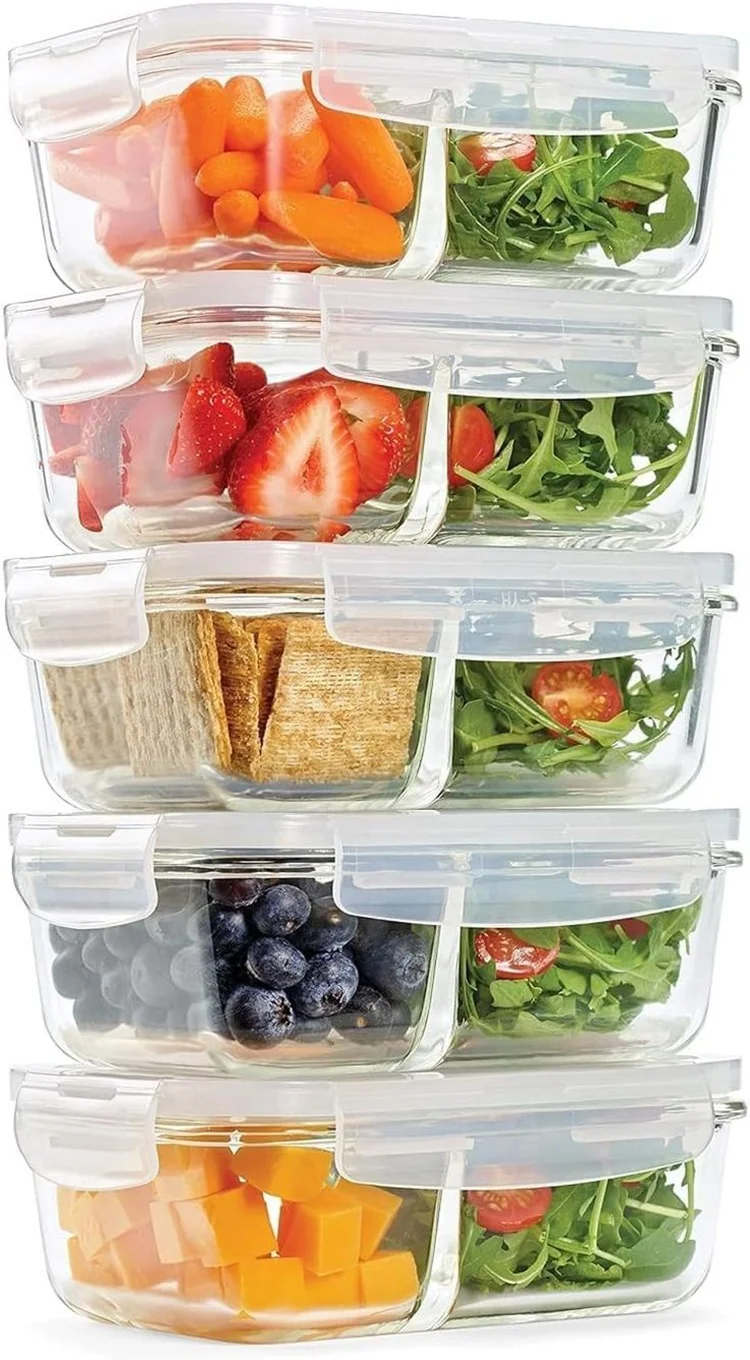 Supplier Premium Quality High Borosilicate Glass Food Container Sets Kitchen Storage Lunch Box Set