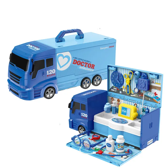 Ama zon Best Selling Doctor play set medical toy kit with luxury mobile car pretend play sets for kids