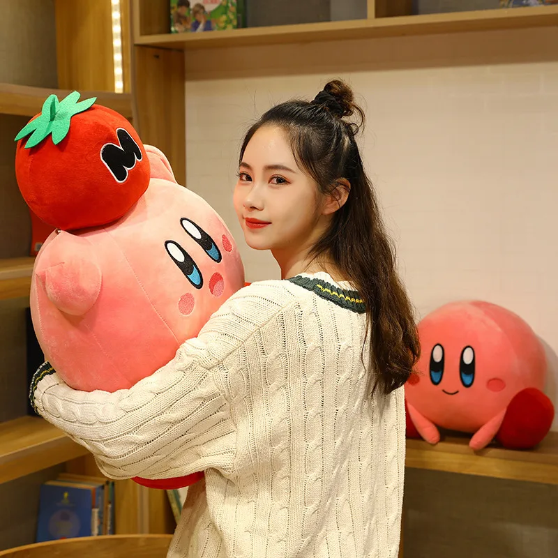 YWMX 32cm/45cm/60cm Chubby Navy Army Kirby Strawberry Pillow Caring Chef Kirby Plush Toy Cartoon Doll Wholesale