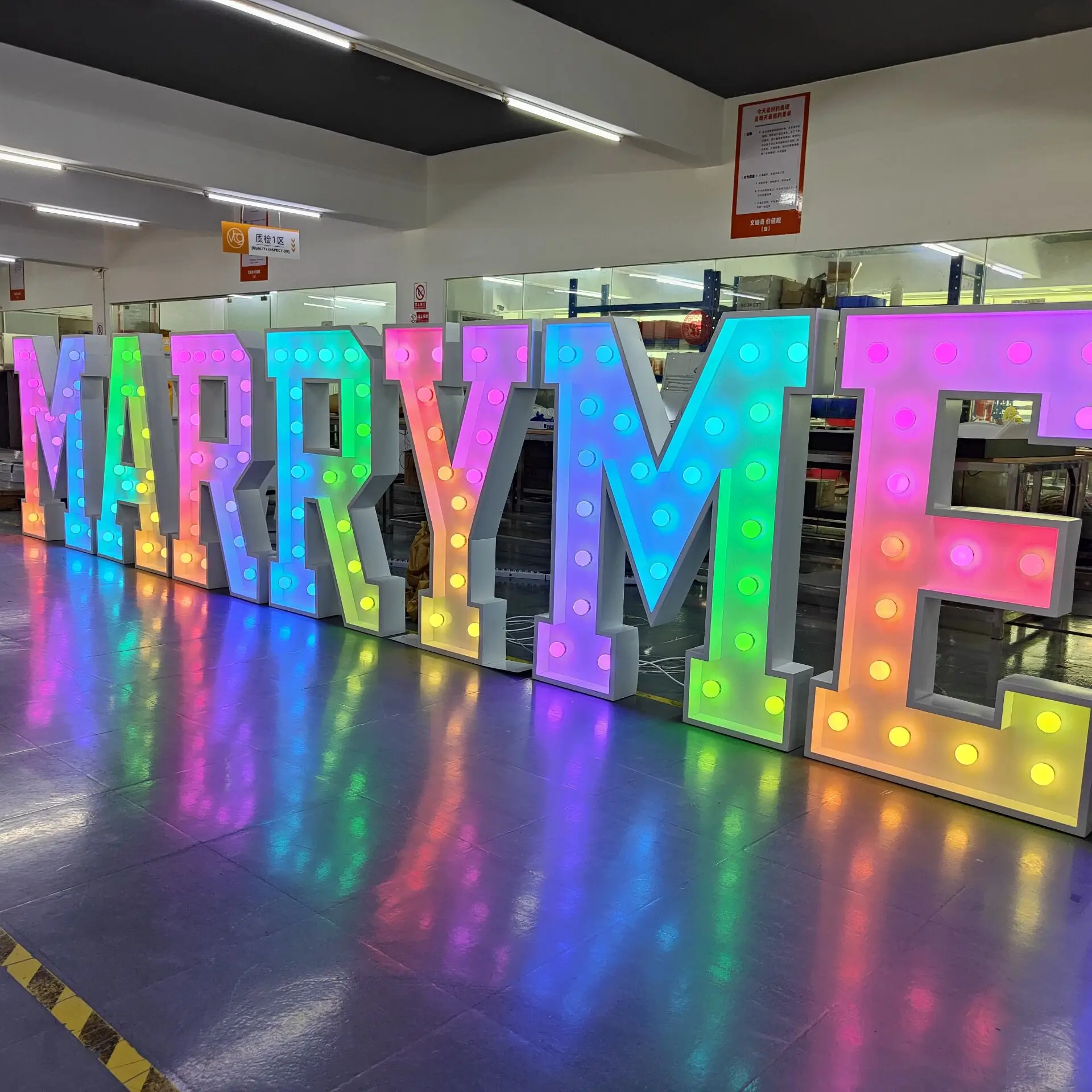 Giant Light Up Letter Business Sign Round Wedding Love Signs Custom Marquee Letters Led With High Quality