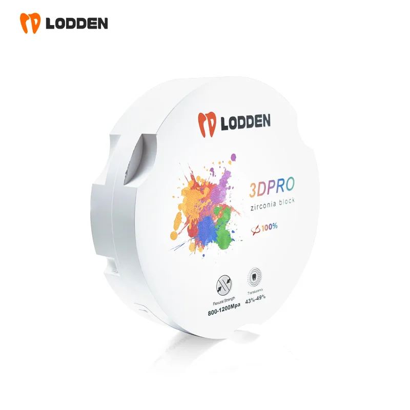 Dental lab CADCAM block zirconia blank discs 98mm 95mm AG multilayer LODDEN 3Dpro multilayer zirconia block