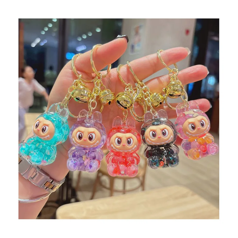 Симпатичная сумка для интернет-знаменитостей с блестками небольшой подарок оптовая продажа акриловая ткань Labubu струящийся песчаный брелок