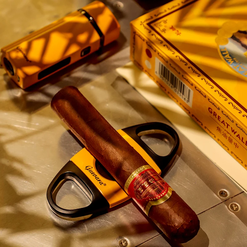 New Cigar 2 pcs Sets Adjustable Usb Gas Jet Flame Torch Utility Lighter and Double Blade Cigar Cutter