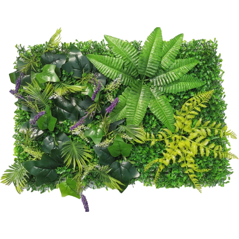High Quality Plastic Material Made Fake Plants Artificial Grass Boxwood Panel Hedge Mat For Garden Privacy Wall Decoration