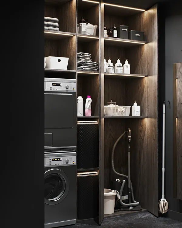 CREATION German Five Star Rich Art Hotel Stainless Steel Frame Wooden Hotel Wardrobe Furniture For Project