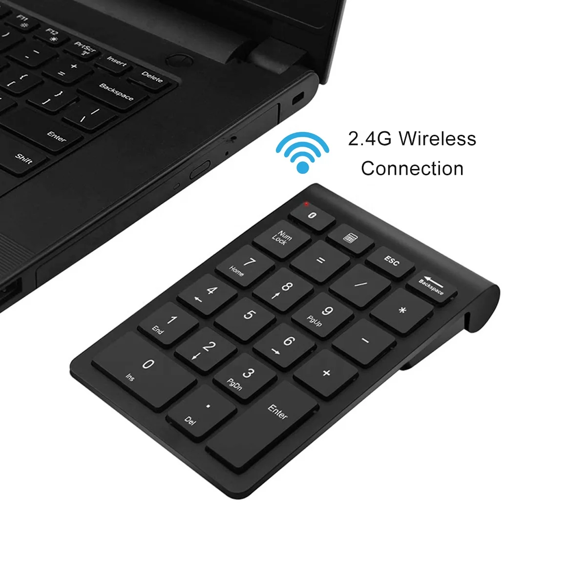 Wireless Numeric Keypad 22 Keys Portable Number Numpad with 2.4G Mini USB Receiver for Laptop Notebook, Desktop, PC