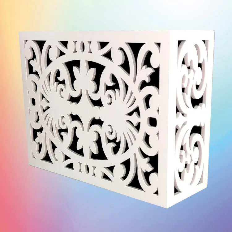 Customized Laser Cut Indoor Decorative Wooden Boxes Doorbell Chime Covers Box For Gifts  Carved Geometric Wood Wall Art